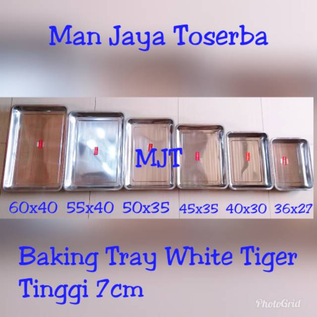 Nampan / tray stainless steel tebal 50 x 35cm