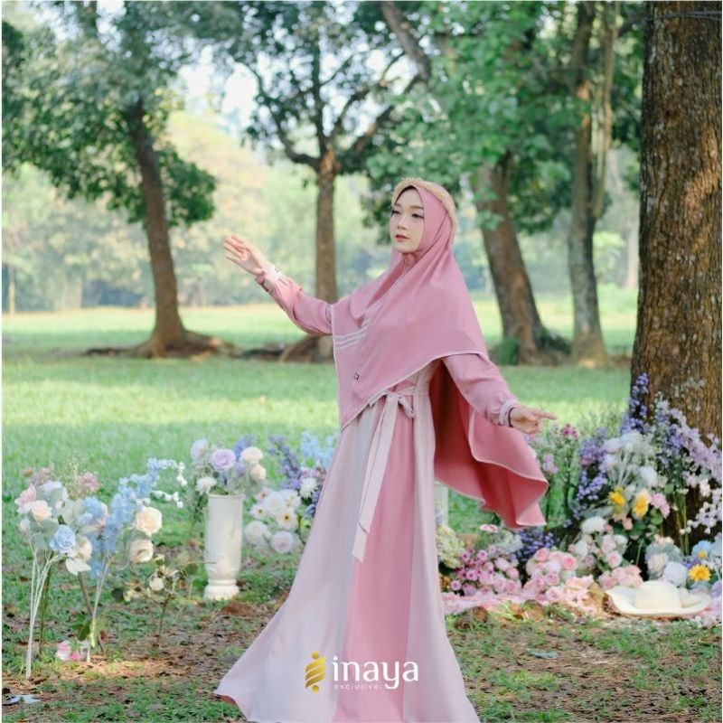 GAMIS XENDA SYARI BY INAYA/ GAMIS SYARI/ BAJU MUSLIM/ GAMIS INAYA