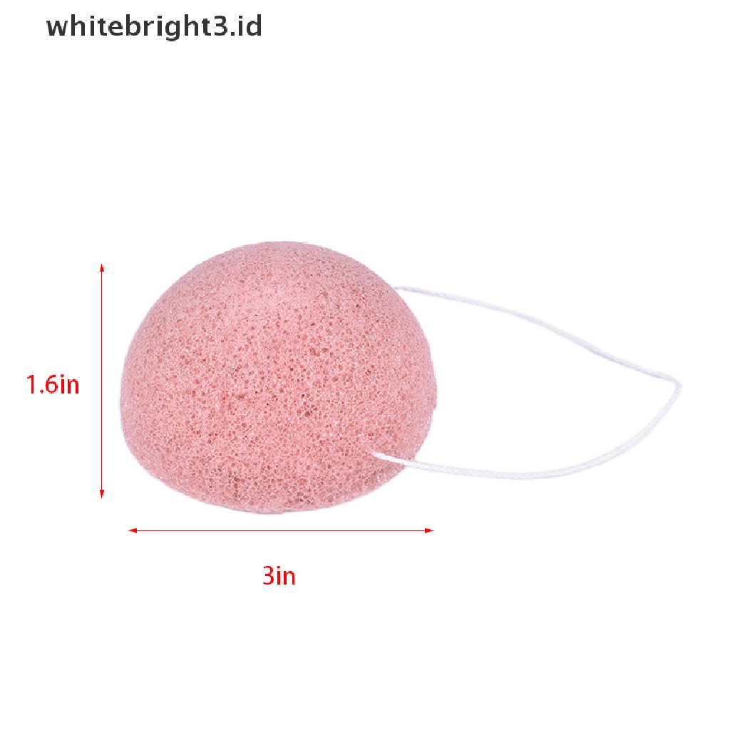 (whitebright3.id) Spons Konjac Konjac Natural Untuk Membersihkan Makeup / Kosmetik Wanita