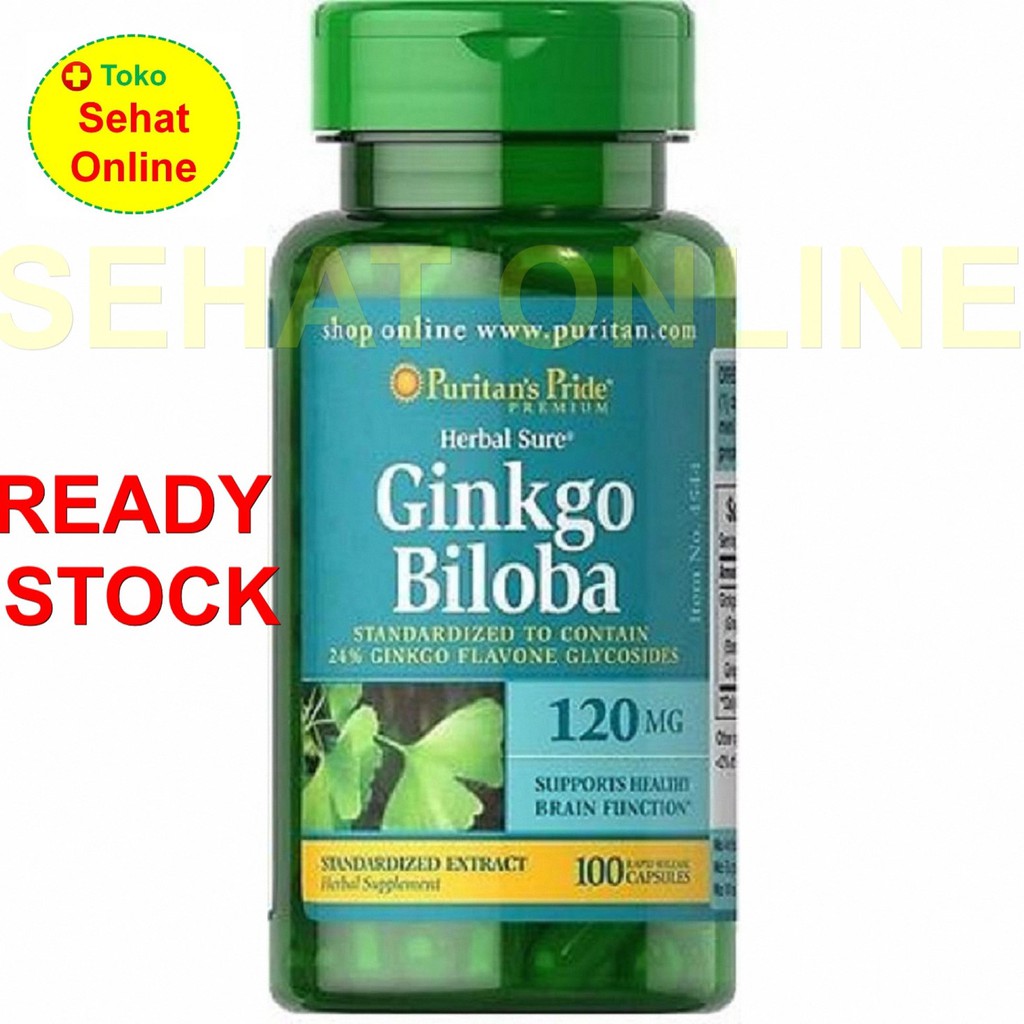 Puritan Pride Ginkgo Biloba 120 mg - 100 Kapsul