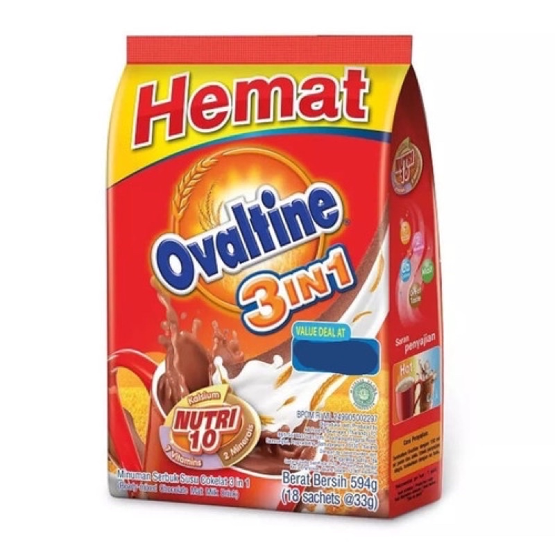 

Ovaltine 3 In 1 Susu Coklat 18 Stick