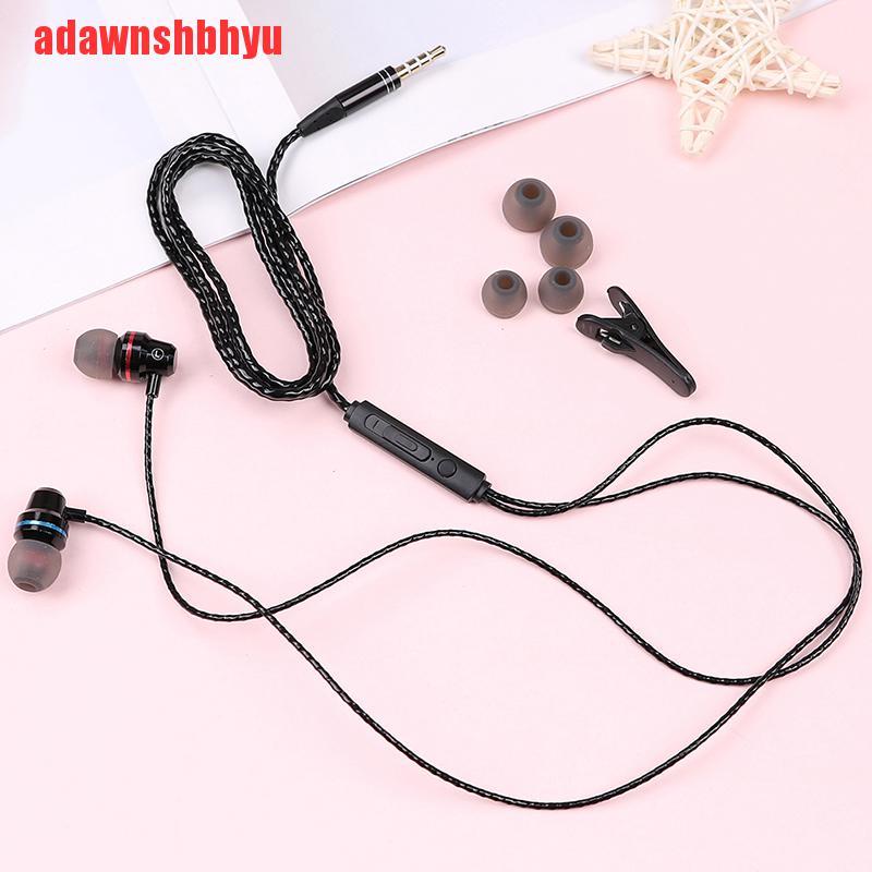 (adawnshbhyu) Earphone Kabel stereo heavy bass Dengan noise Canceling