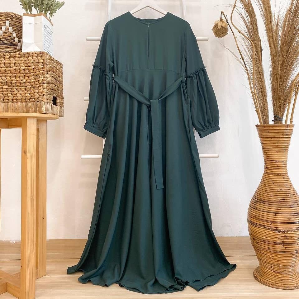 Sandra Dress Muslim Wanita Lebaran murah terbaru kondangan konveksi.tanah.abang Moscrepe-daily Botol