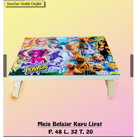 Meja Belajar Lipat Anak Perempuan / Meja Belajar Kayu Lipat Karakter Anak Perempuan meja tulis