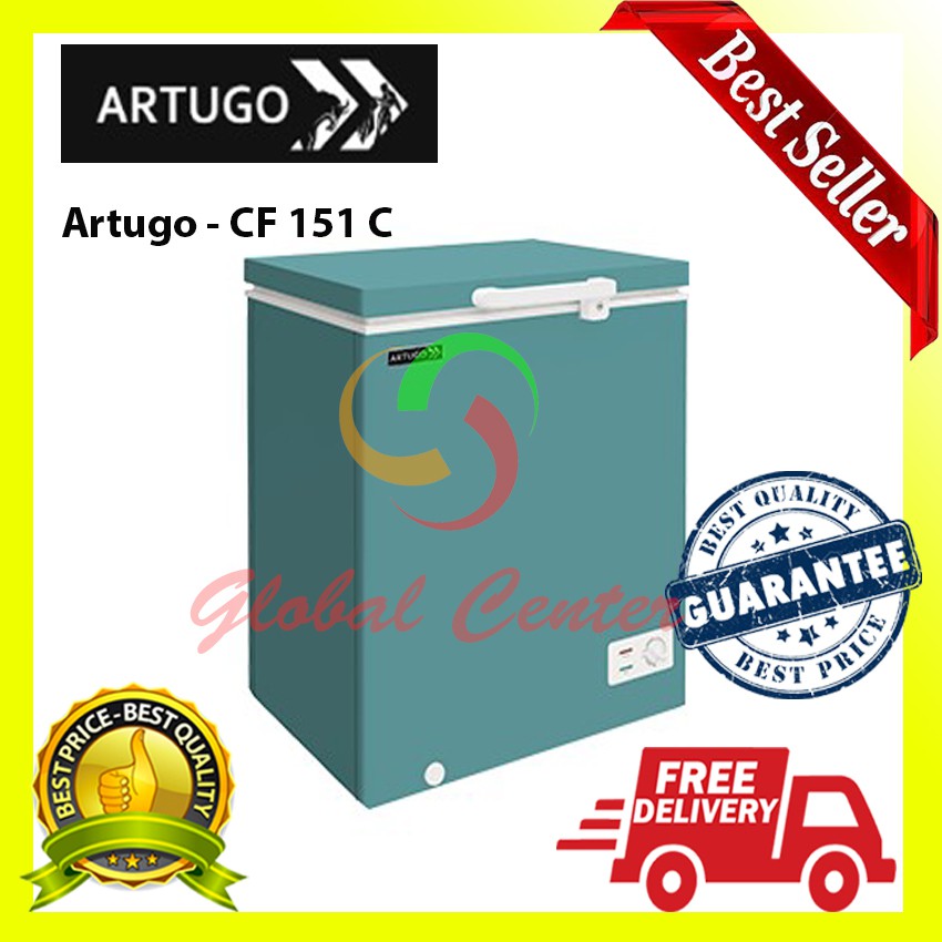 Chest Freezer ARTUGO Lemari Pendingin 150 Liter Green Color - CF 151 C