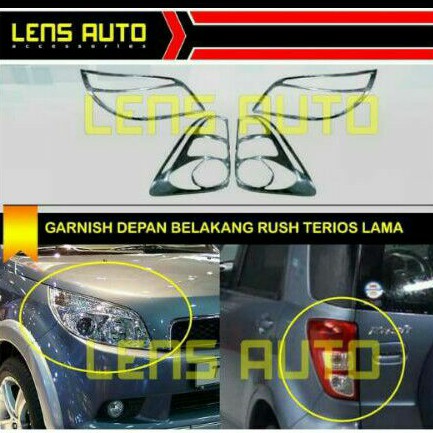 paket garnish lampu depan belakang mobil Rush dan Terios lama
