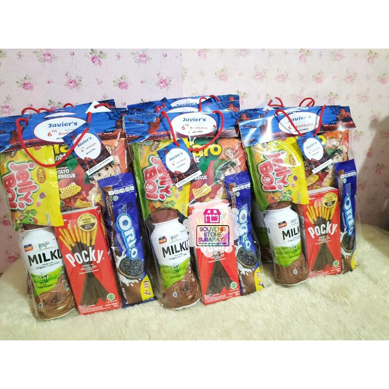 Snack Ultah Custom label || Snack ulang tahun pocky