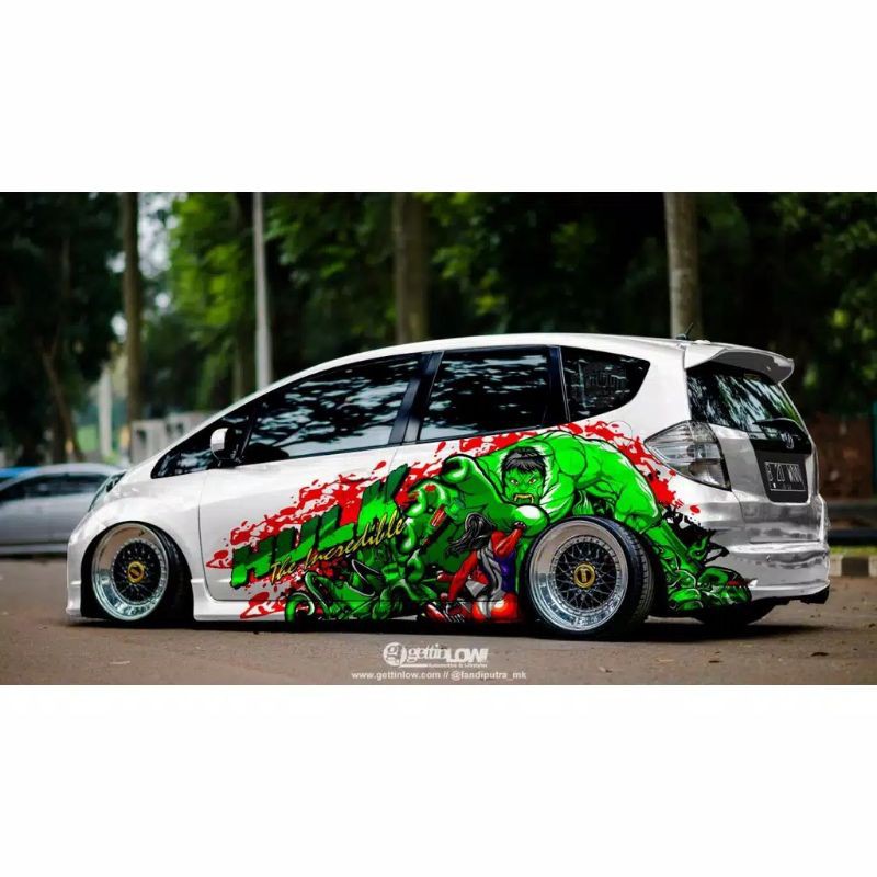 Sticker Decal striping mobil Agya/Ayla Custom Hulk