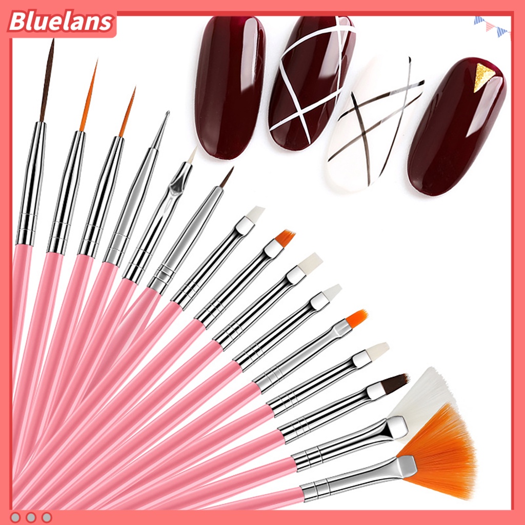 Bluelans 15Pcs / Set Pen Perawatan Kuku Bahan Plastik Ramah Kulit Untuk Manicure