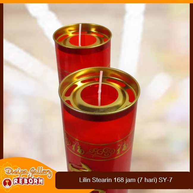 Lilin Stearin Doa Puja Sembahyang Merah 168 jam (7 hari)