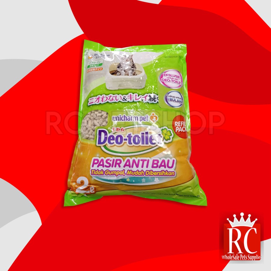 Pasir Kucing Cat Litter Unicharm Deo Toilet Anti bau 2 Litter