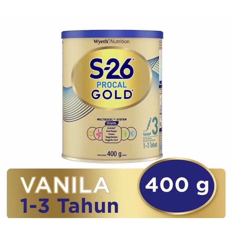 S26 procal gold vanilla 400 gram ( susu nutrisi lengkap anak 1-3 tahun )