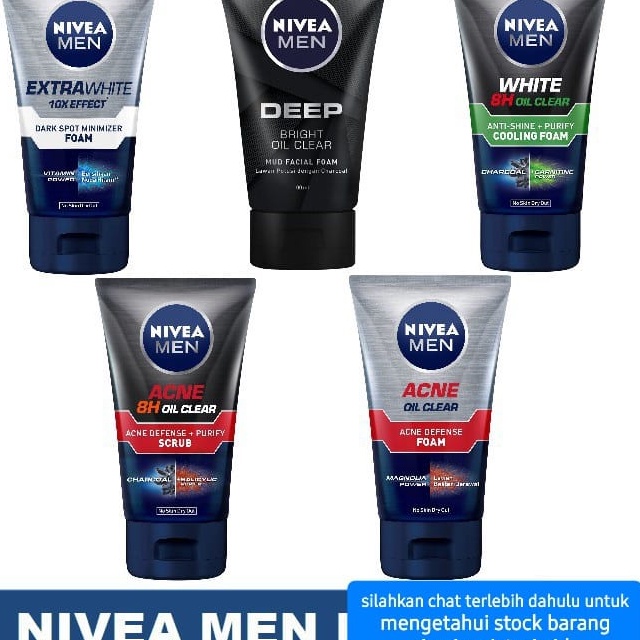 NIVEA MEN FACIAL WASH / FACIAL FOAM PEMBERSIH WAJAH COWOK 100ML