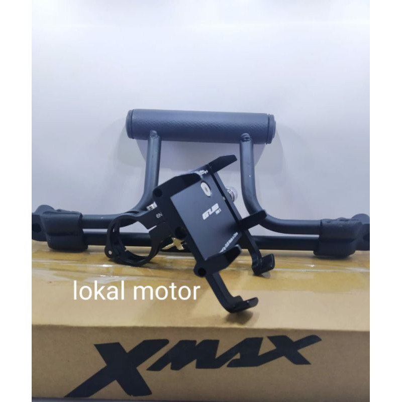 paket GUB PRO 3 HOLDER HANPHONE HP dan breket holder handphone HP untuk yamaha Xmax 250