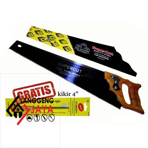 Gergaji Gagang Kayu 20" Carl Schlieper Supercut Super Cut Gratis Kikir Langgeng-