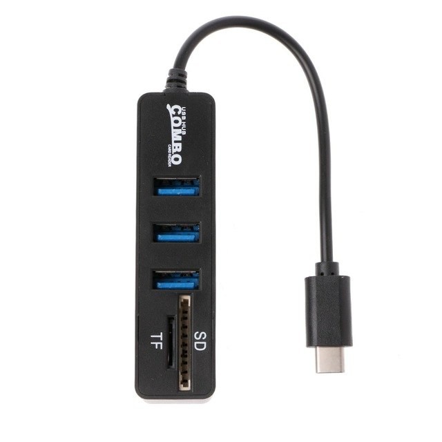 USB HUB TYPE C COMBO 2 in 1 USB Card reader