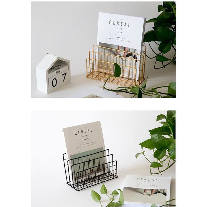 

BISA COD Penyangga / Pembatas Buku Minimalis - Square Book Shelf - Putih TERBARU Kode 375