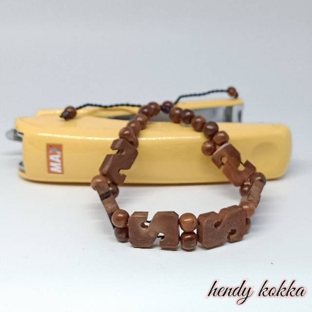 Gelang kokka kaukkah plat S super coklat