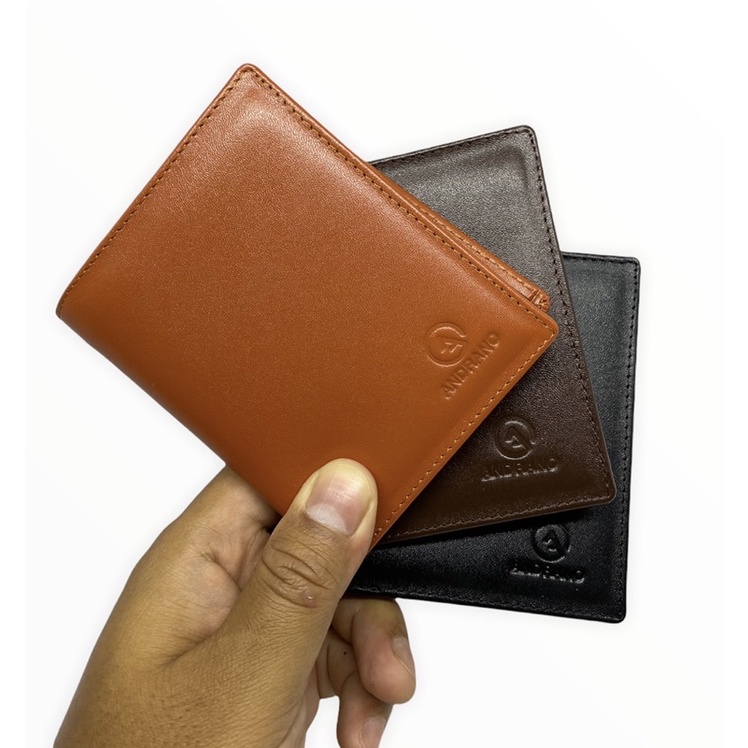 DOMPET PRIA KULIT BERDIRI ANDRANO DOMPET PRIA KULIT ASLI MURAH MERIAH DOMPET PRIA LIPAT KULIT SAPI