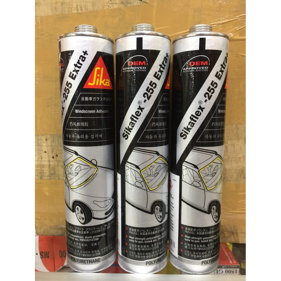 SIKAFLEX 255 EXTRA LEM KACA MOBIL WARNA HITAM- AKSESORIS INTERIOR MOBIL