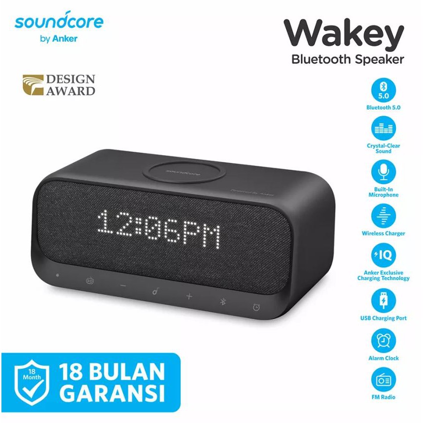 Jual SOUNDCORE ANKER Wakey Bluetooth Speaker Wireless Fast Charging FM