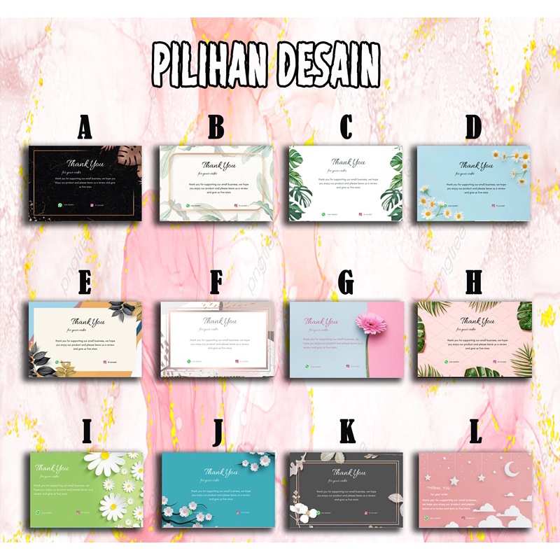 

Thank You Card Custom Kartu Ucapan Terima Kasih Online Shop