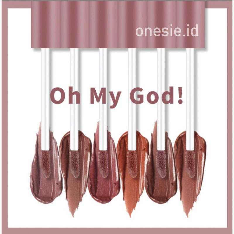 LAMEILA NUDE EDITION Lip Glaze Lipstik Cair lipgloss Pelembab silky Misty