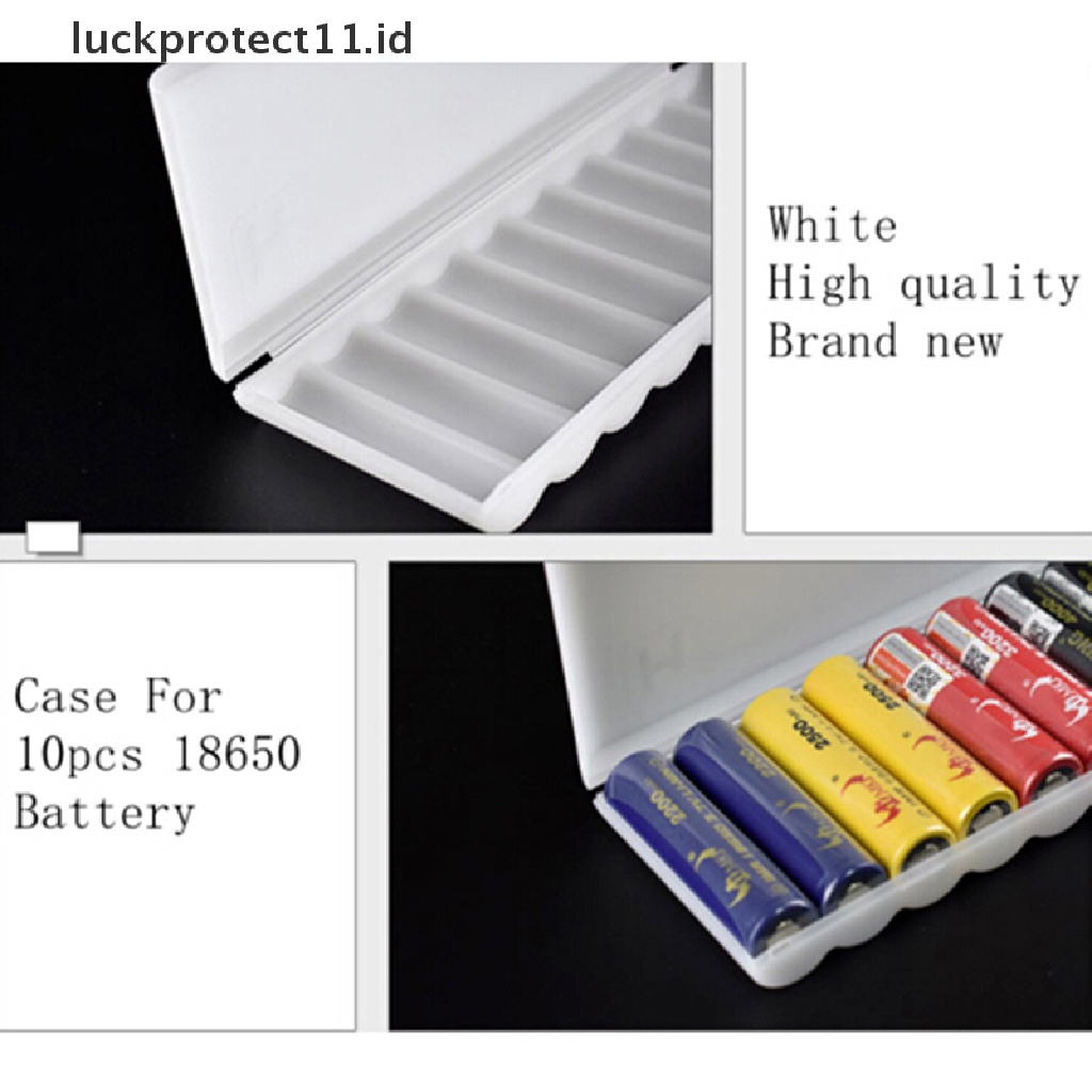 // Hg &amp; ID// Kotak Penyimpanan case cover Baterai Plastik Portable Untuk 10pcs 18650baterai