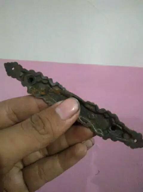 Handle / Tarikan Laci Gagang Lemari Pintu Rumah Kuningan Motif Ukir 13cm