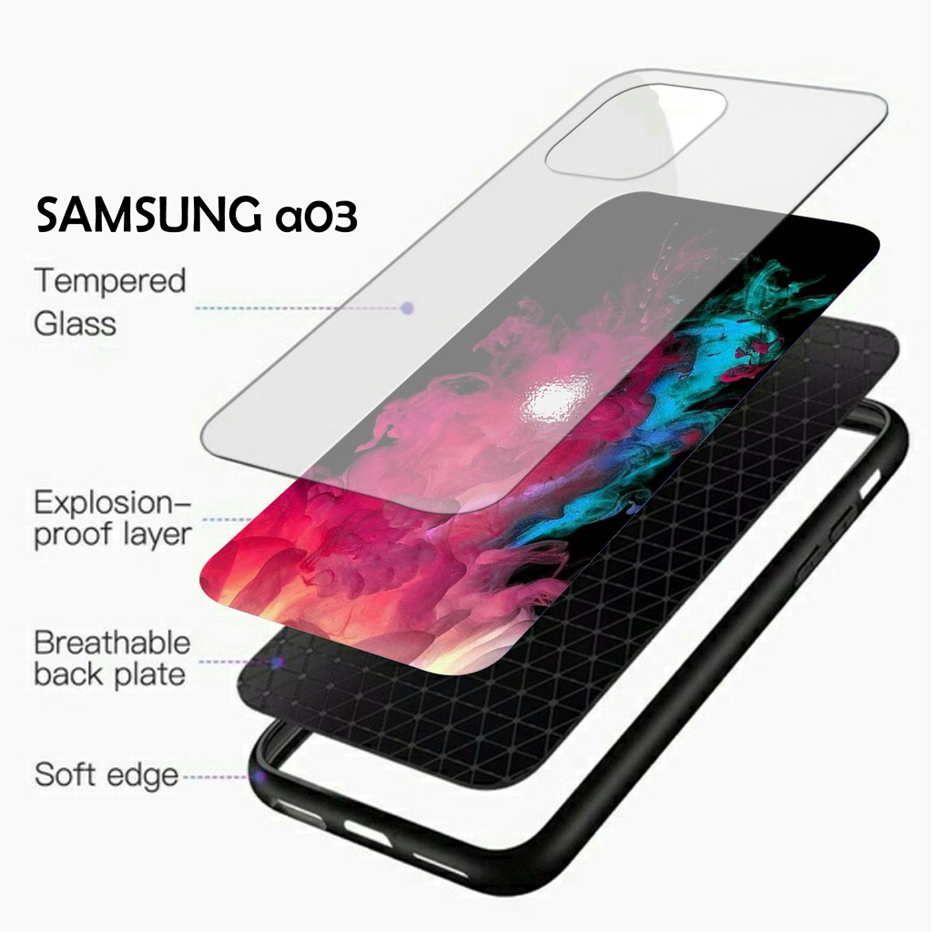 Softcase Glass Kaca [K08] SAMSUNG A03 A03S A03 CORE KAMERA PROTEK | Terbaru Casing Handphone-Pelindung Handphone