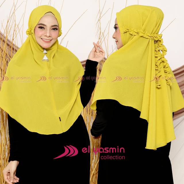 Jilbab Bergo Instan Tali Kriwil /Bergo Tali Kriwil Ori El-Yasmin