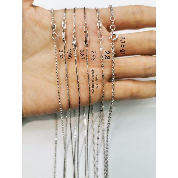 Kalung Italy Emas Putih kadar 750/17k