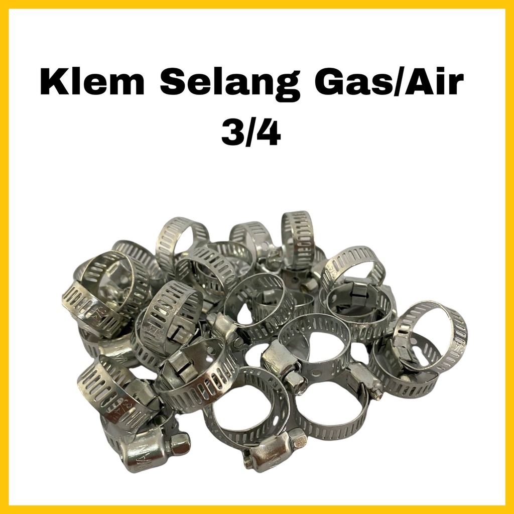 Klem Selang Gas/Selang Air TAIWAN 5/8&quot; 3/4&quot;/ 7/8&quot; Hose Clamp Cincin Selang Gas/ Air