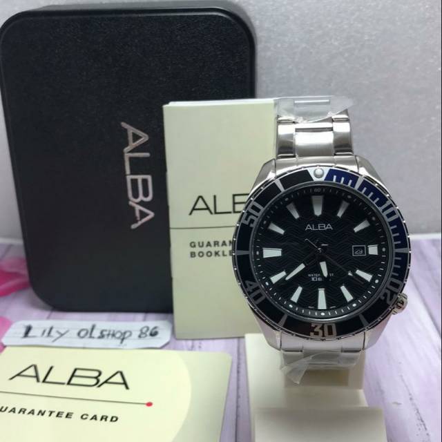 Jam tangan pria Alba Samurai hitam original