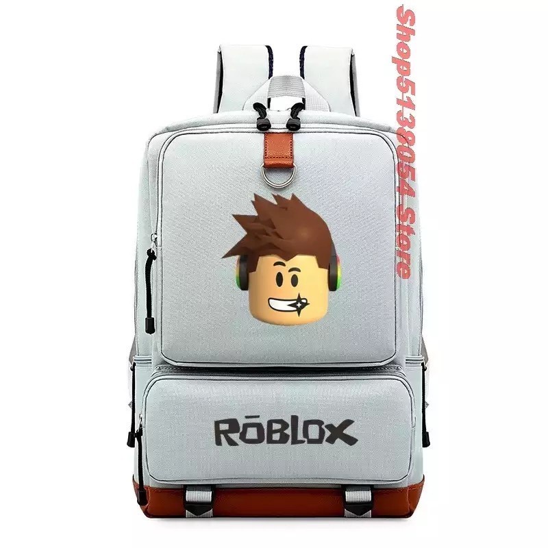 Roblox Tas Ransel Sekolah Anak Laki-laki Tk Sd Smp Karakter - Hitam Merah Abu-abu