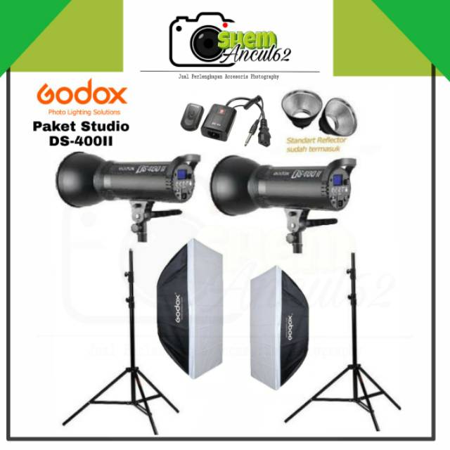 Paket Lampu studio Godox DS-400II Lighting Studio Godox