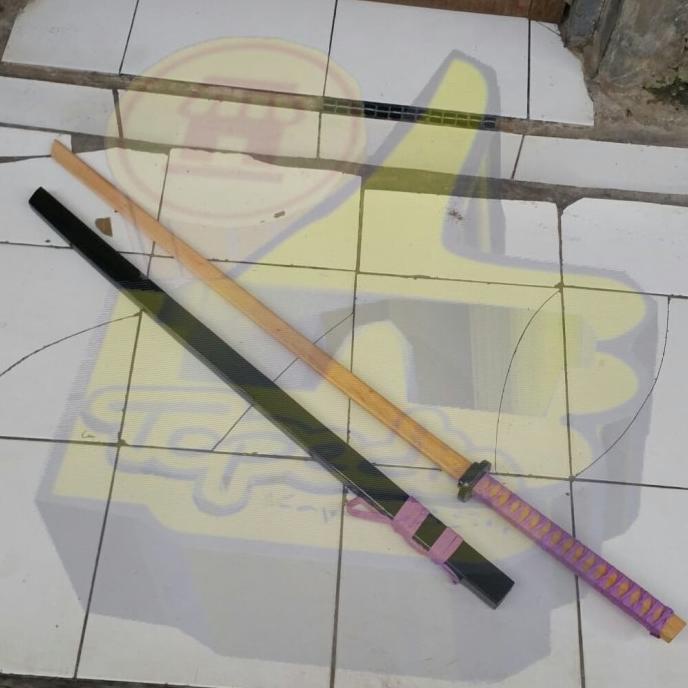 Mainan Pedang Kayu Samurai Katana Premium Small 81Cm Plus Sarung