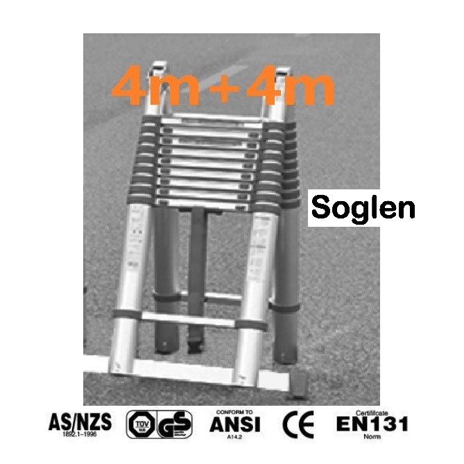 Tangga Lipat 8 meter DOUBLE 4 4m Tangga Aluminium Tangga Lipat 8 meter DOUBLE 4 4m Tangga Aluminium