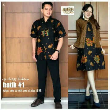 Dress Bolero Wanita Bisa Dilepas Batik #1 Sarimbit Kemeja Pria Exclusive Kondangan
