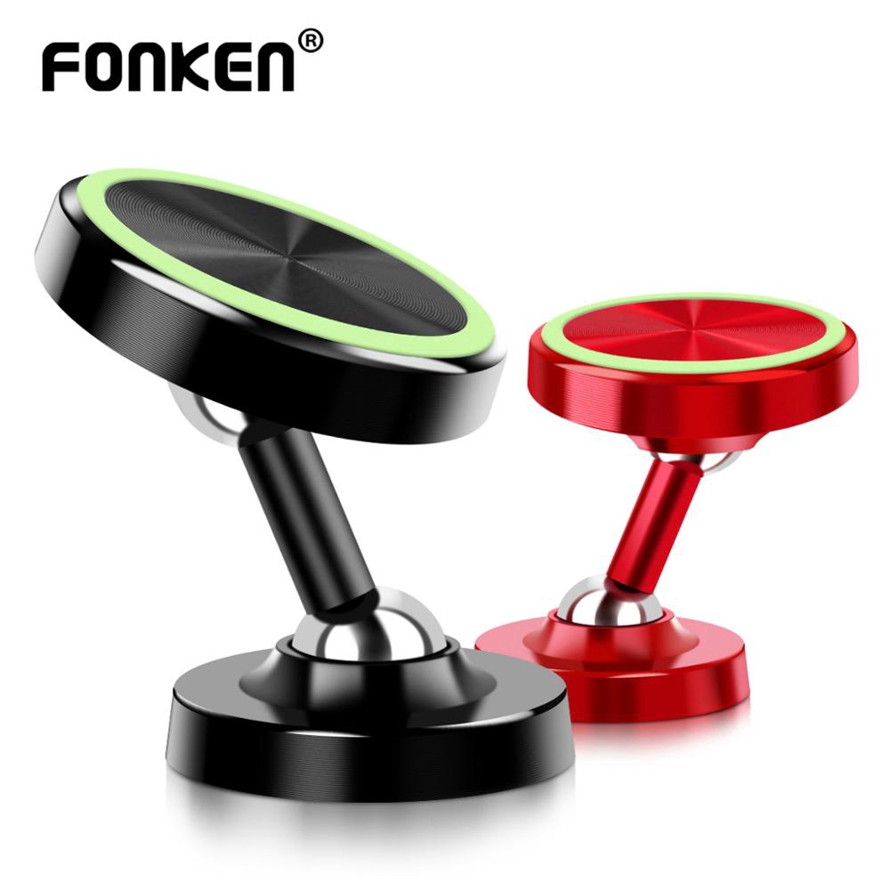 

FONKEN Car Phone Holder Luminous 360 Degree Magnetic Car Holders in Car Mobile Mount Desk Stand