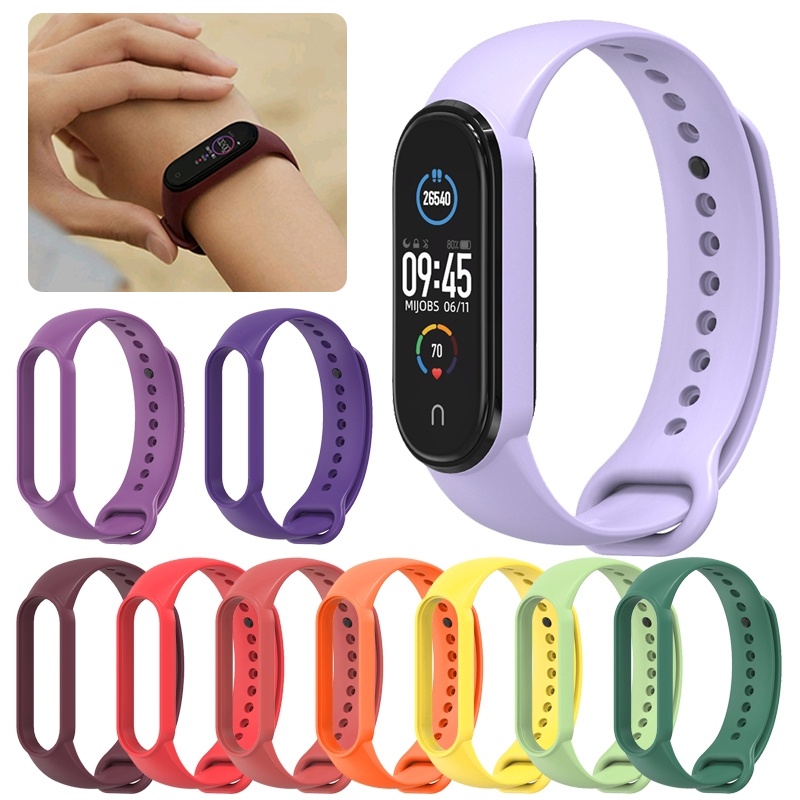 Strap Mi Band 3/4/5/6 Tali silikon Smartband bracelet strap Replecement Strap