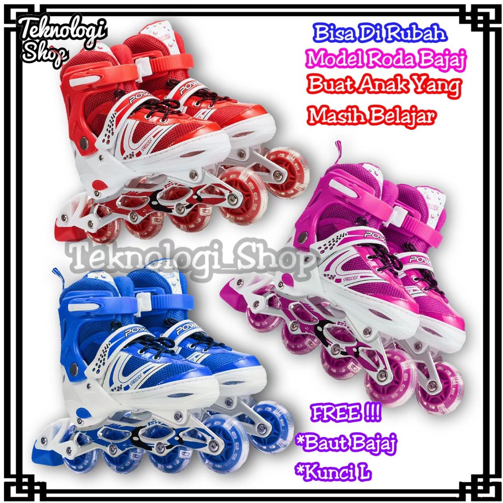 Sepatu Roda Anak Power Inline Skate /Power Roller Skate /Sepatu Roda bajaj