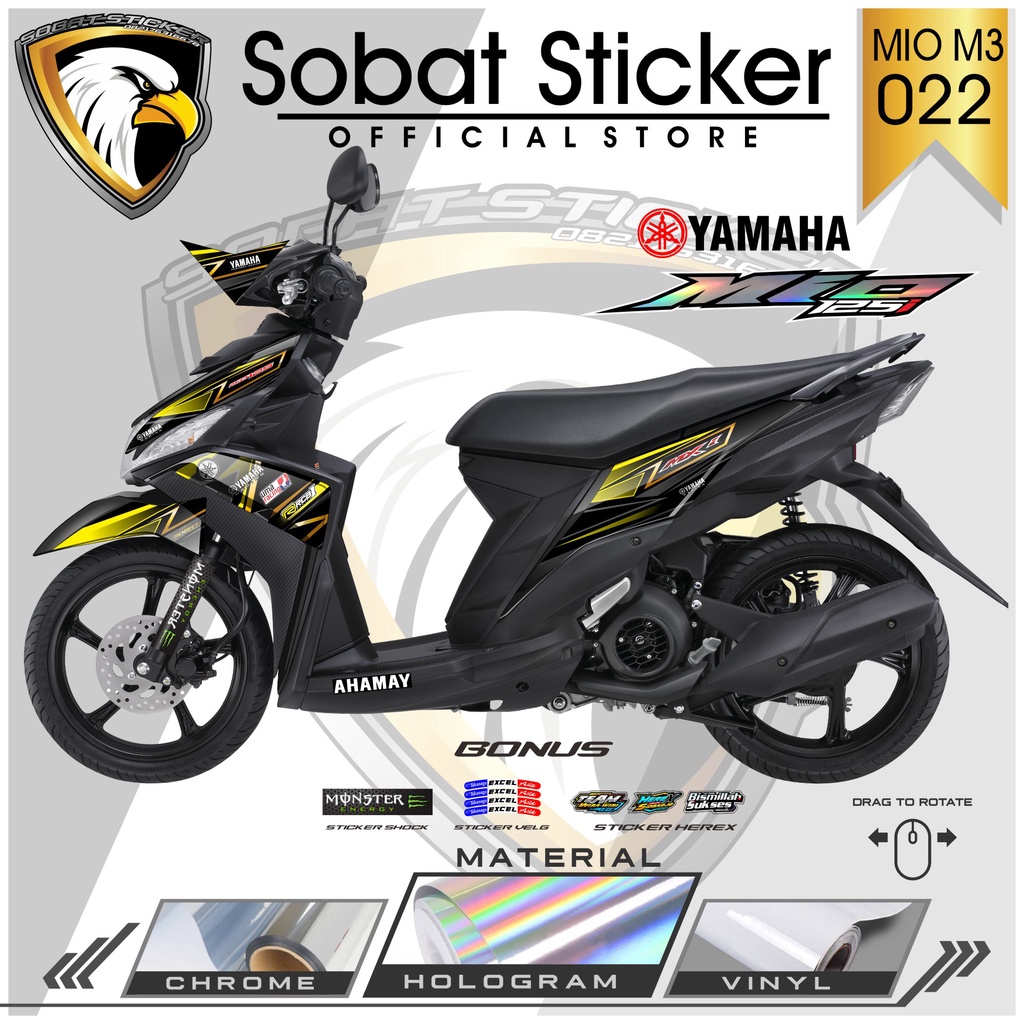 STRIPING MIO M3 - STRIPING HOLOGRAM YAMAHA MIO M3 TERBARU SB-022