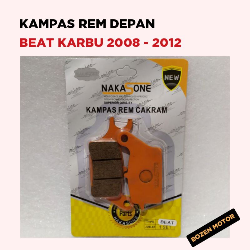 Kampas Rem Depan Beat Karbu 2008 2009 2010 2011 2012 / Dispad Kanvas / Nakasone / Beat Lama