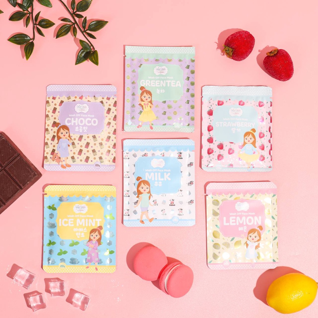 Masker Wajah Organik YeppuYeppu by Kiyowo - Wash Off Mask - RESELLER RESMI