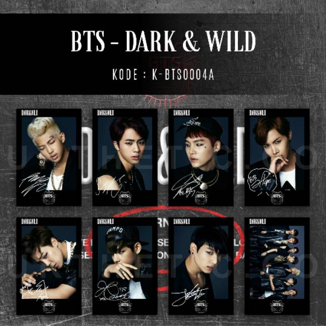 Polaroid Set Bts Dark Wild Signature All Member Shopee Indonesia