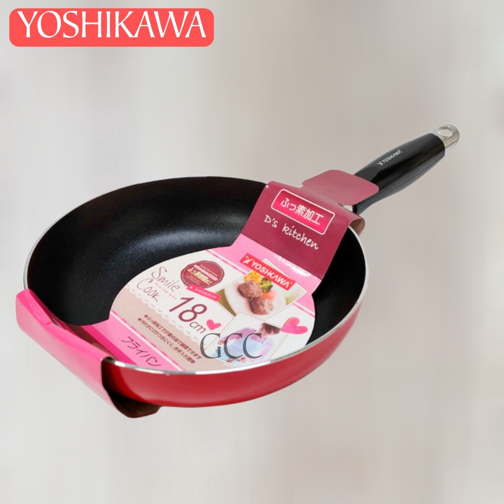 Pengorengan Anti Lengket Murah Dan Bagus Yoshikawa Fry Pan Non Stick Merah