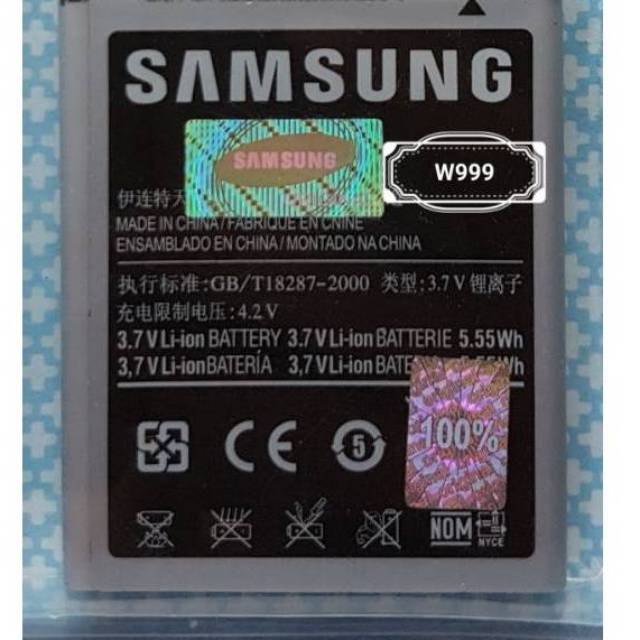 Baterai Battery Batre Original Samsung Galaxy OMNIA M W999 S7530 T1910