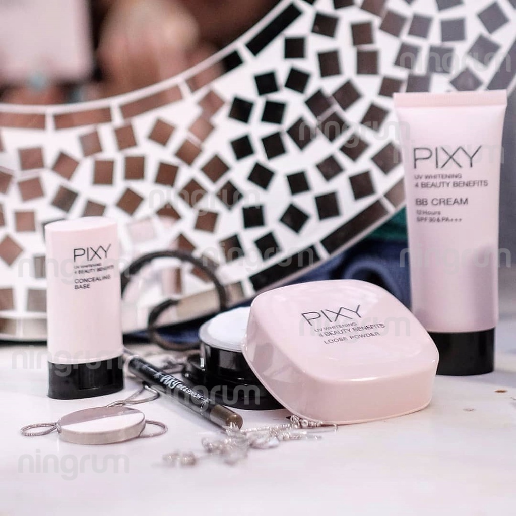 Ningrum - PIXY UV Whitening SERIES 4 Beauty Benefits | Pixy UV Whitening BB Cream | Pixy UV Whitening Concealing Base | Pixy UV Whitening Loose Powder | Pixy UV Twc Perfect Last | PIXY UV Whitening Stay Last Serum Foundation - Kosmetik