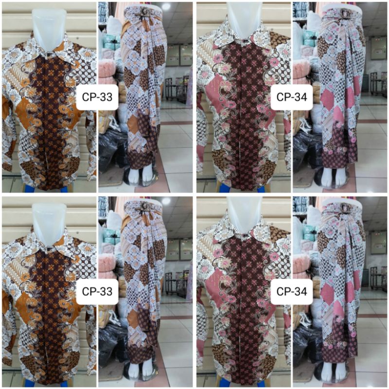 [36 Motif - Terlengkap] Rok Lilit dan Kemeja Pria / Couple Lilit / Couple Batik/